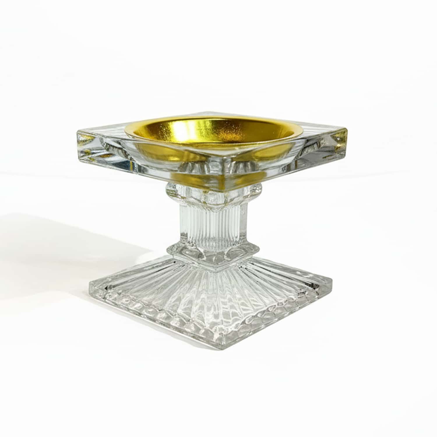 Glass Bakhoor Burner – Table Design with Golden Top