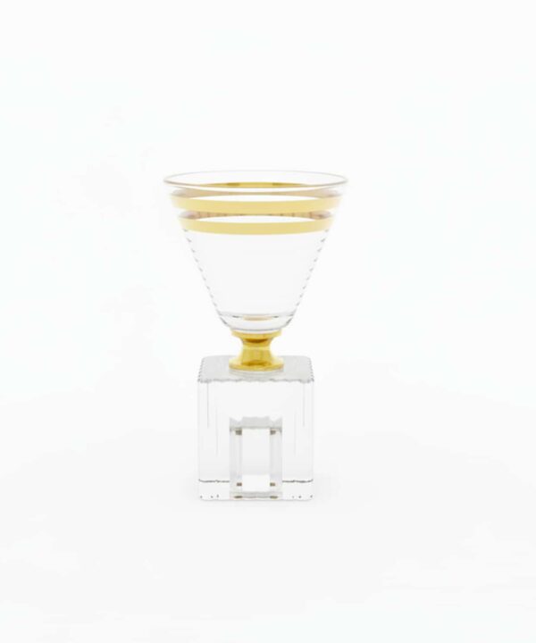 Small Glass Bakhoor Burner with Golden Top