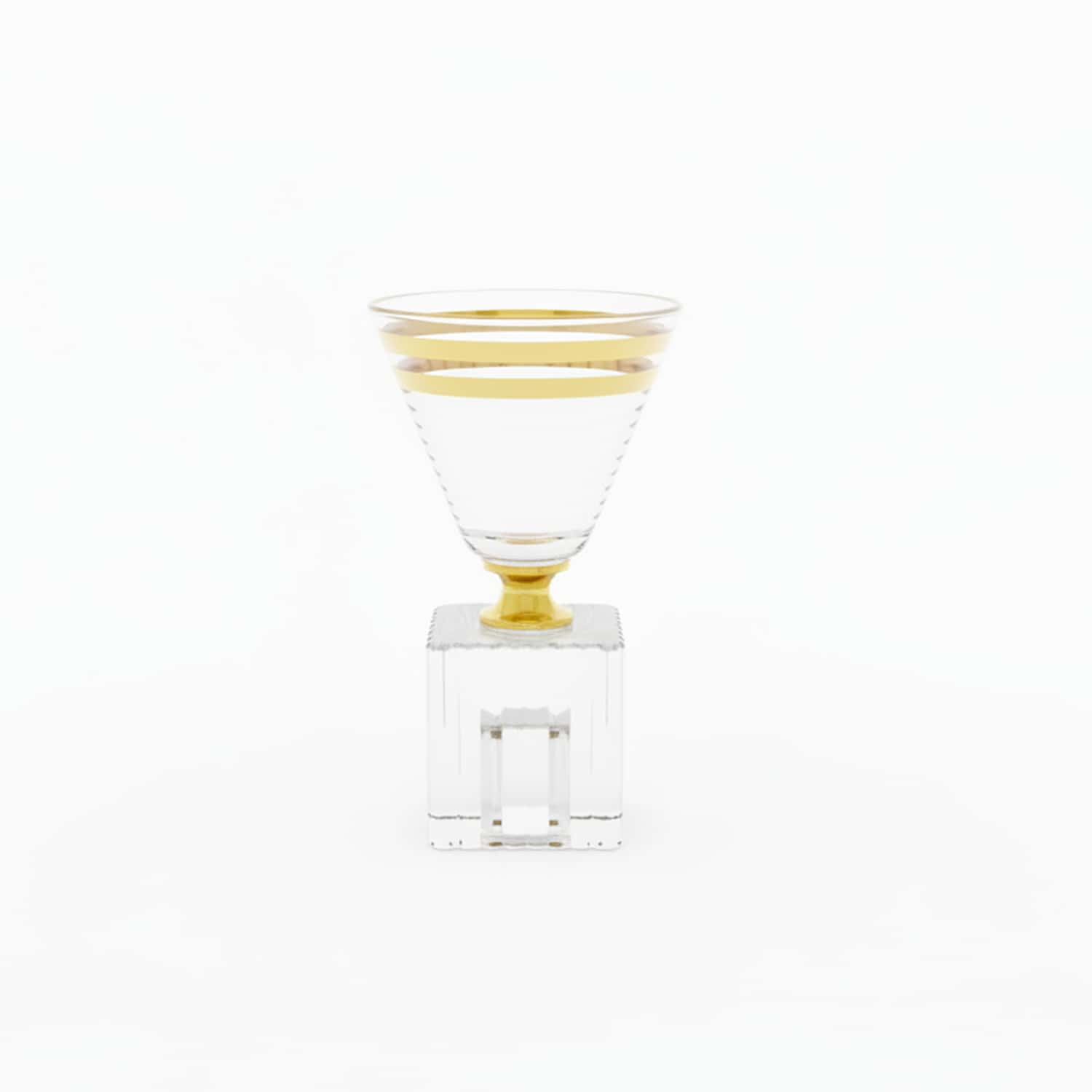 Small Glass Bakhoor Burner with Golden Top